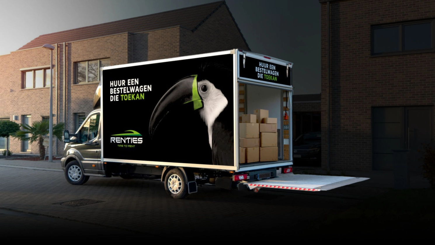 Verhuiswagen met laadklep